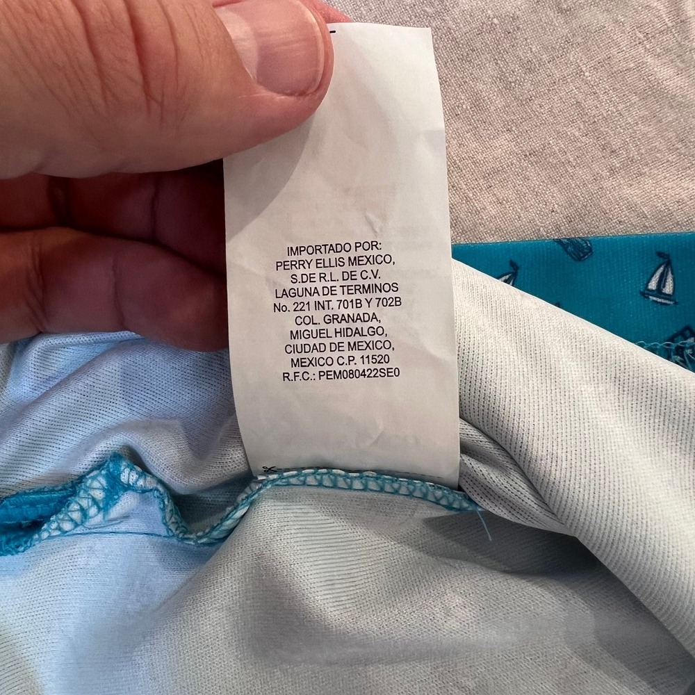 PGA TOUR COURSE ESSENTIALS Men's Golf Polo Shirt Size Large Teal Blue Patterned - Picture 13 of 15
